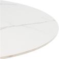 Talia Italy White Sintered Stone 4 Seater Round Dining Table with Spider Legs - 120cm