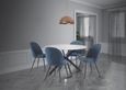 Talia Italy White Sintered Stone 4 Seater Round Dining Table with Spider Legs - 120cm