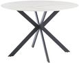 Talia Italy White Sintered Stone 4 Seater Round Dining Table with Spider Legs - 120cm