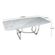 Tangle Dining Table - Marble with Stainless Steel Pedestal Base - Variation Available