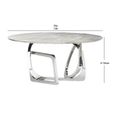 Tangle Dining Table - Round - Marble with Stainless Steel Pedestal Base - Variation Available