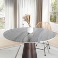 Taranto Dining Table - Grey Marble - 4 Seater - 120cm - Round Pedestal