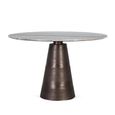Taranto Dining Table - Grey Marble - 4 Seater - 120cm - Round Pedestal