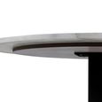 Tarifa Round Dining Table - 4 Seater - 110cm - White Marble and Black