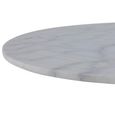 Tarifa Round Dining Table - 4 Seater - 110cm - White Marble and Black