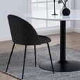 Tarifa Round Dining Table - 4 Seater - 110cm - White Marble and Black