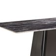 Telma 6 Seater Dark Grey and Black Marble Dining Table - Sizes Available
