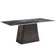 Telma 6 Seater Dark Grey and Black Marble Dining Table - Sizes Available