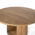 Trieste Dining Table - Natural Mango Wood - 6 Seater - 150cm - Round Pedestal
