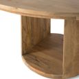 Trieste Dining Table - Natural Mango Wood - 6 Seater - 150cm - Round Pedestal