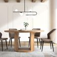 Trieste Dining Table - Natural Mango Wood - 6 Seater - 150cm - Round Pedestal
