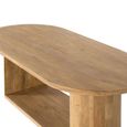 Trieste Dining Table - Natural Mango Wood - 8 Seater - 210cm - Oval Pedestal