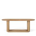 Trieste Dining Table - Natural Mango Wood - 8 Seater - 210cm - Oval Pedestal