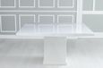 Turin 8 Seater White Marble Square Dining Table - 140cm