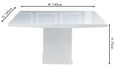 Turin 8 Seater White Marble Square Dining Table - 140cm
