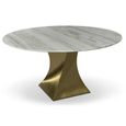 Twist Dining Table - Round - Pedestal - Marble - Variation Available