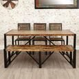 Urban Chic Reclaimed Wood Dining Table - 6 Seater - 180cm - Large