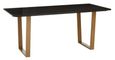 Varana Dining Table - 6 Seater - 180cm - Black Marble with Gold Base