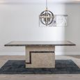 Venice 6 Seater Cream Marble Dining Table - Sizes Available
