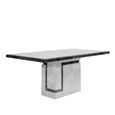 Venice Armani Grey Engineered Marble 6 Seater Dining Table - Sizes Available