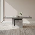 Venice Armani Grey Engineered Marble 6 Seater Dining Table - Sizes Available