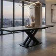 Vernal Extending Dining Table - 4-8 Seater - 140cm-200cm - Grey Sintered Stone