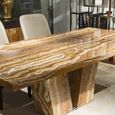 Vertigo Dining Table - Marble with Pedestal Base - Variation Available