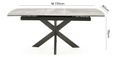 Valerius Extending Dining Table - 6-8 Seater - 170-220cm - Grey Ceramic