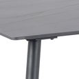 Wicklow Dining Table - 4 Seater - 140cm - Black Ceramic