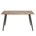 Wicklow Dining Table - 4 Seater - 140cm - Brown Ceramic