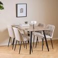 Wicklow Dining Table - 4 Seater - 140cm - Brown Ceramic
