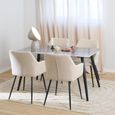 Wicklow Dining Table - 4 Seater - 140cm - Grey Ceramic