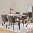 Wicklow Dining Table - 4 Seater - 140cm - Grey Ceramic