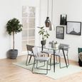 Wilma Dining Table - 4 Seater - 140cm - Glass Top and Black
