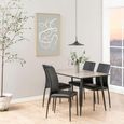 Wilma Dining Table - 4 Seater - 120cm - White Oak and Black