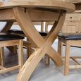 Deluxe Extending Dining Table - 6-10 Seater - 180cm-260cm - Oval - Oak