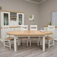 Deluxe Painted Oval Extending Dining Table - 6-10 Seater - 167cm-247cm