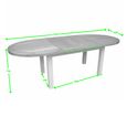 Deluxe Painted Oval Extending Dining Table - 6-10 Seater - 167cm-247cm