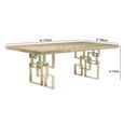 Windows Dining Table - Marble with Brass Pedestal Base - Variation Available