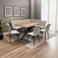 Zara Ash Herringbone 4 Seater Dining Table with Spider Legs - 140cm