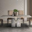 Zenith Dining Table - Marble with Pedestal Base - Variation Available