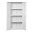 Brisbane Display Cabinet - 2 Door - White Metal