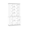 Pontypool Display Cabinet - 2 Door - Dark Grey and Light Oak