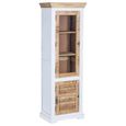 Alfie Display Cabinet - 1 Door - White - Mango Wood