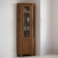 Original Corner Display Cabinet - 2 Door - Rustic Oak