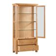 Appleby Oak 2 Door 2 Drawer Glazed Display Cabinet - Oak