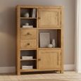 Curve High Display Cabinet - 2 Door - Oak