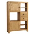 Curve High Display Cabinet - 2 Door - Oak