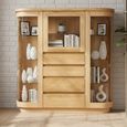 Sorento Combi Display Cabinet - 3 Glass Door - Oak