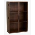 Clearance - Nango Wall Cabinet - 2 Door - Dark Brown - Mango Wood - FSS16477